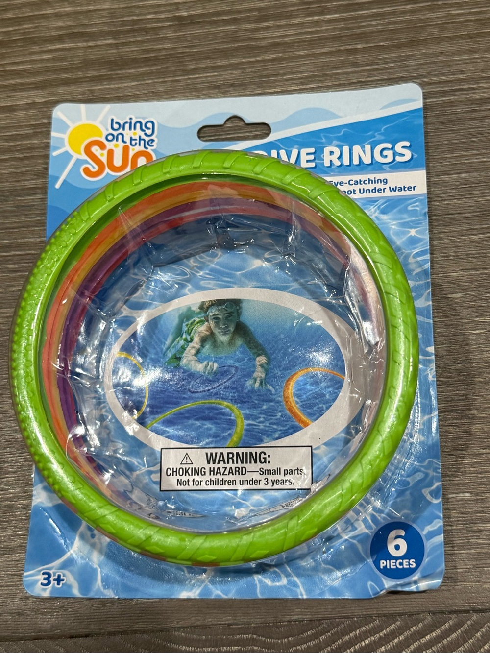 NWT Bring the Sun multi color Pool Dive Rings - 6 Pack